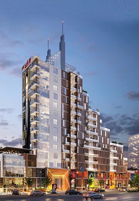 ZEM Ark facade and mixed-use tower
